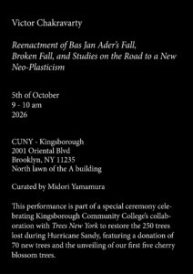 information about performance, bas jan ader, victor chakravarty, midori yamamura, new york