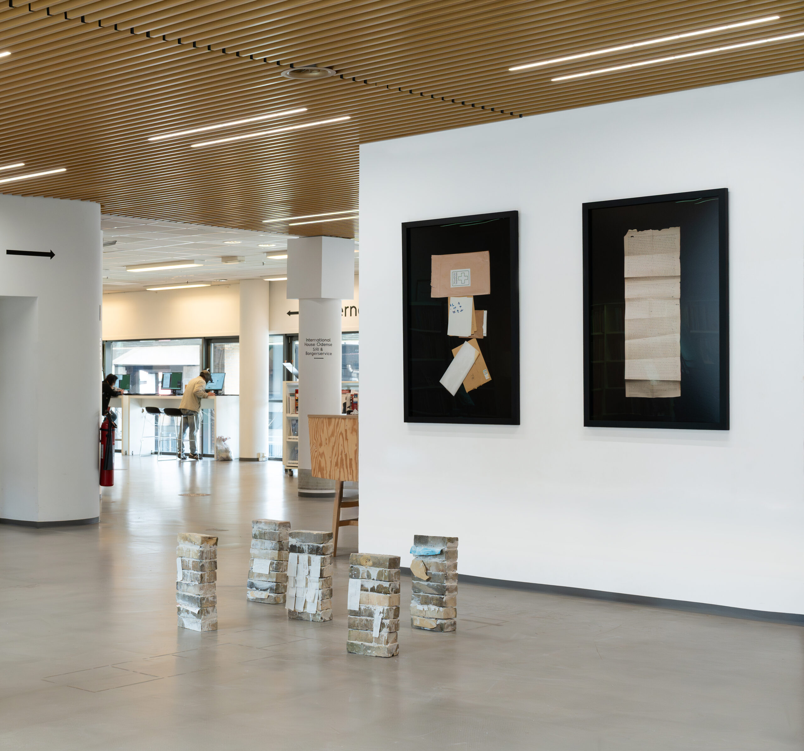 Installation view of the exhibition; this photo shows an element of it.