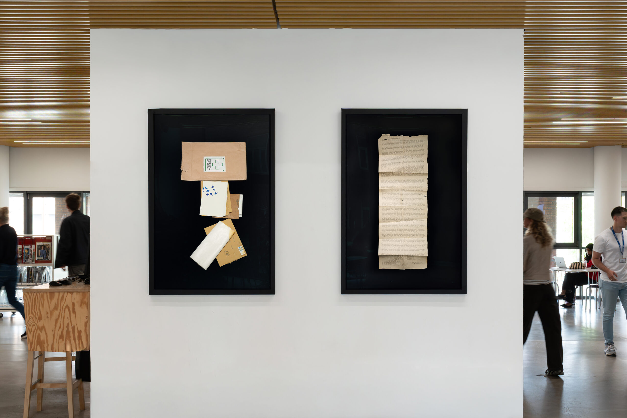 Installation view of the exhibition; this photo shows an element of it.